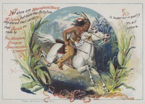 Roter Indianer auf dem Pferd