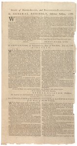 Resolutionen zur Drucklegung des NYS-Vorschlags für Verfassungsänderungen, Oktober 1788 von American School