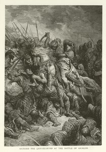 Richard Löwenherz in der Schlacht von Askalon, 1192 von American School