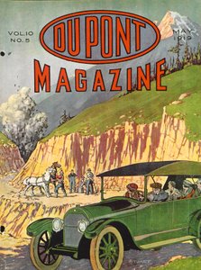 Straßenbau, Titelseite des DuPont Magazins, Mai 1919 von American School