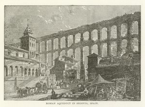 Römisches Aquädukt in Segovia, Spanien von American School