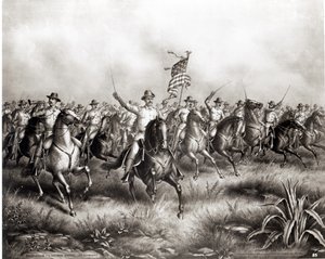Rough Riders: Oberst Theodore Roosevelt, US-Kommandant am San Juan Hill, Santiago, Kuba, 1898