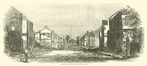 Ruinen von Chambersburg, die Hauptstraße, September 1864 von American School