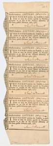 Lotterielose, Massachusetts-Lotterie, 1781