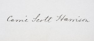 Unterschrift von Caroline Lavinia Scott Harrison von American School