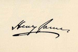 Unterschrift von Henry James von American School