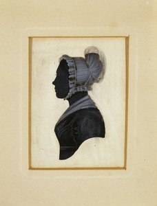 Scherenschnitt einer Dame, ca. 1830-1840 von American School