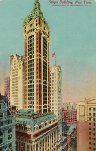 Singer Building, New York, ca. 1900-09