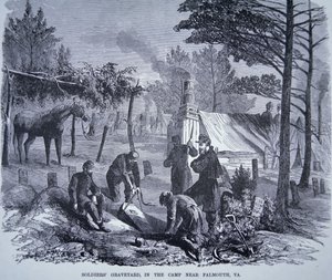 Soldatenfriedhof im Lager bei Falmouth, Virginia von American School