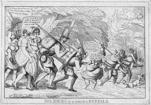 Soldaten auf dem Marsch nach Buffalo