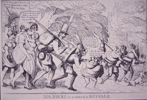 Soldaten auf dem Marsch nach Buffalo