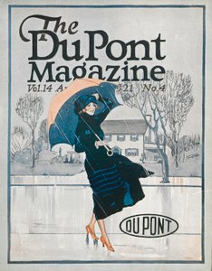 Etwas Neues in Sportbekleidung, Titelseite des DuPont Magazins, April 1921
