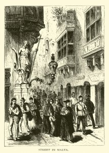 Straße in Malta von American School