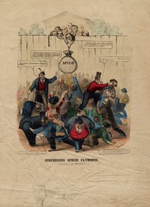 Aussetzung von Barzahlungen, veröffentlicht in Philadelphia, ca. 1857