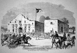 Das Alamo-Fort in San Antonio, Hauptquartier von General Twiggs (1790-1862) von American School