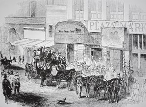 Die Butterfield Overland Mail Coach, veröffentlicht in Harper