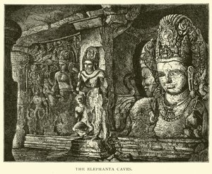 Die Elephanta-Höhlen von American School