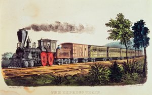 Der Schnellzug, gestochen von Nathaniel Currier (1813-88) und James Merritt Ives (1824-95)