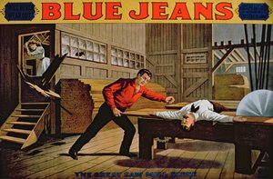 Die große Sägemühlenszene, Plakat für Blue Jeans