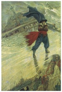 Die Legende des Geisterschiffs oder des Fliegenden Holländers: Ein niederländischer Kommandant, der sein Schicksal herausfordern wollte, soll dazu verurteilt worden sein, für immer auf seinem Schiff zu wandern und den Schiffen, die seinen Weg kreuzen, Ungl von American School