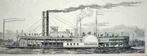 Der Mississippi-Seitenraddampfer 