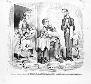 Der Monitor in Gefahr gesetzt, oder, Alles ist gut, was gut endet, ca. 1862 von American School