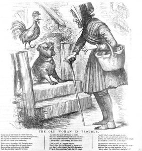 Die alte Frau in Schwierigkeiten von American School
