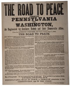 Der Weg zum Frieden durch Pennsylvania über Washington, wie von südlichen Rebellen und ihren demokratischen Verbündeten geplant, King & Baird (1839-1876), 7. September 1863 von American School