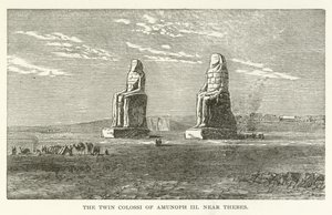 Die Zwillingskolosse von Amenophis III. bei Theben von American School