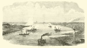 Der Angriff auf Sabine Pass, November 1863 von American School