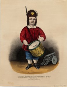 Der kleine Trommlerjunge: rub-a-dub-dub, veröffentlicht von Currier & Ives, ca. 1860 von American School