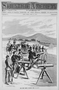 Das neue Modell der Gatling Gun, aus Scientific American, 14. Juni 1879 von American School