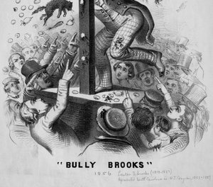 Der richtige Mann am richtigen Ort Bully Brooks (Detail), ca. 1856