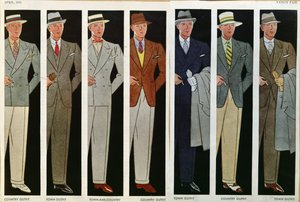 Stadt- und Landoutfits, aus Vanity Fair, April 1931 von American School