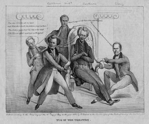 Tauziehen der Koalition, 1831 von American School