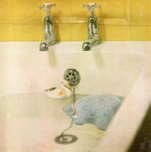 Vintage-Kinder-Stillleben - Gefüllte Badewanne von American School