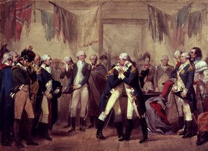 Washingtons Abschied von seinen Offizieren in Fraunces Tavern, New York, New York, 4. Dezember von American School