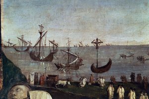 Boote (Detail aus Transport des Heiligen Antlitzes)
