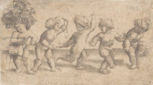 Fünf tanzende Putti von Amico Aspertini