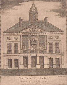 Federal Hall, der Sitz des Kongresses von Amos Doolittle