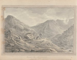 Ansichten in England, Schottland und Wales: Bowdar Stone Borrowdale, 30. August 1802 von Amos Green