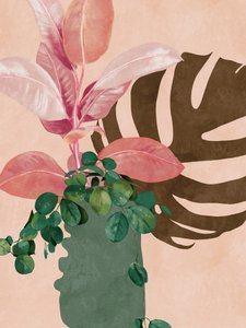 Blätter Mehr 6 Pink