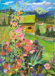 Lebendige Gartenhütte