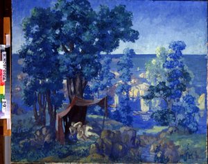 Badende am Meer von Anatoli Afanasyevich Arapov