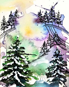 Bunter Winterwald
