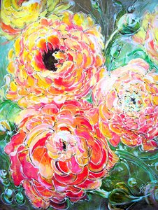 Lebendige Blumenblüten