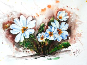 Lebendige Aquarell Blumen