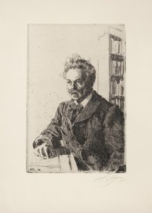 August Strindberg, 1910 von Anders Leonard Zorn