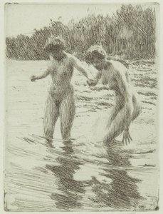 Zwei Badende von Anders Leonard Zorn
