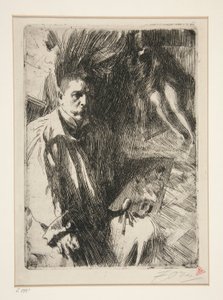 Selbstporträt mit Modell II von Anders Leonard Zorn